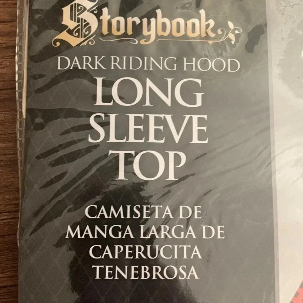 Storybook Dark Riding Hood Top Halloween Costume Girls